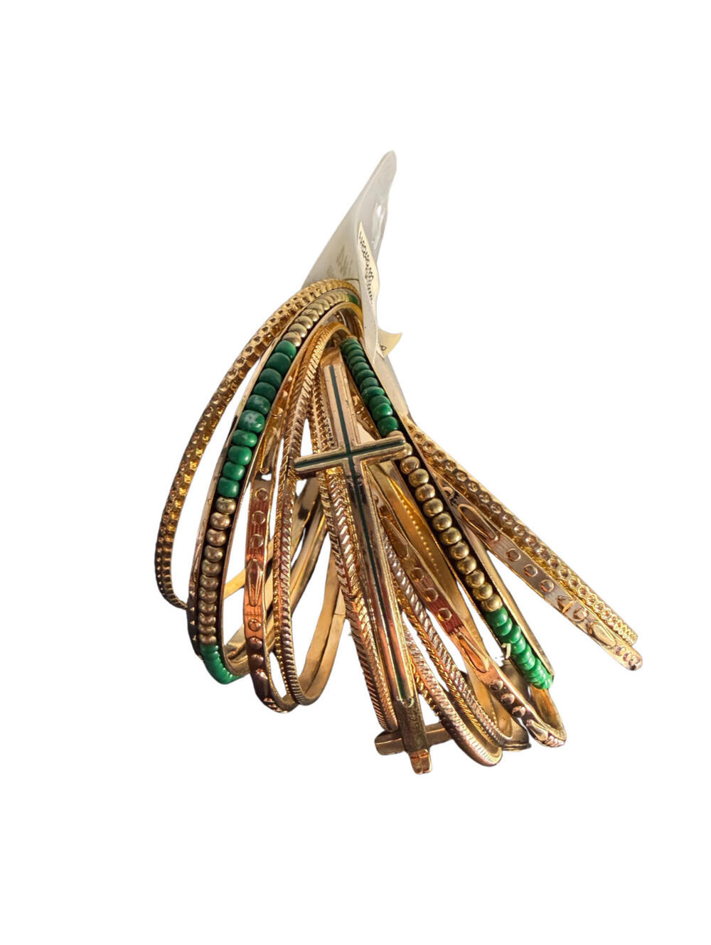 Tamina by Stella – Green/Gold Bangle Set